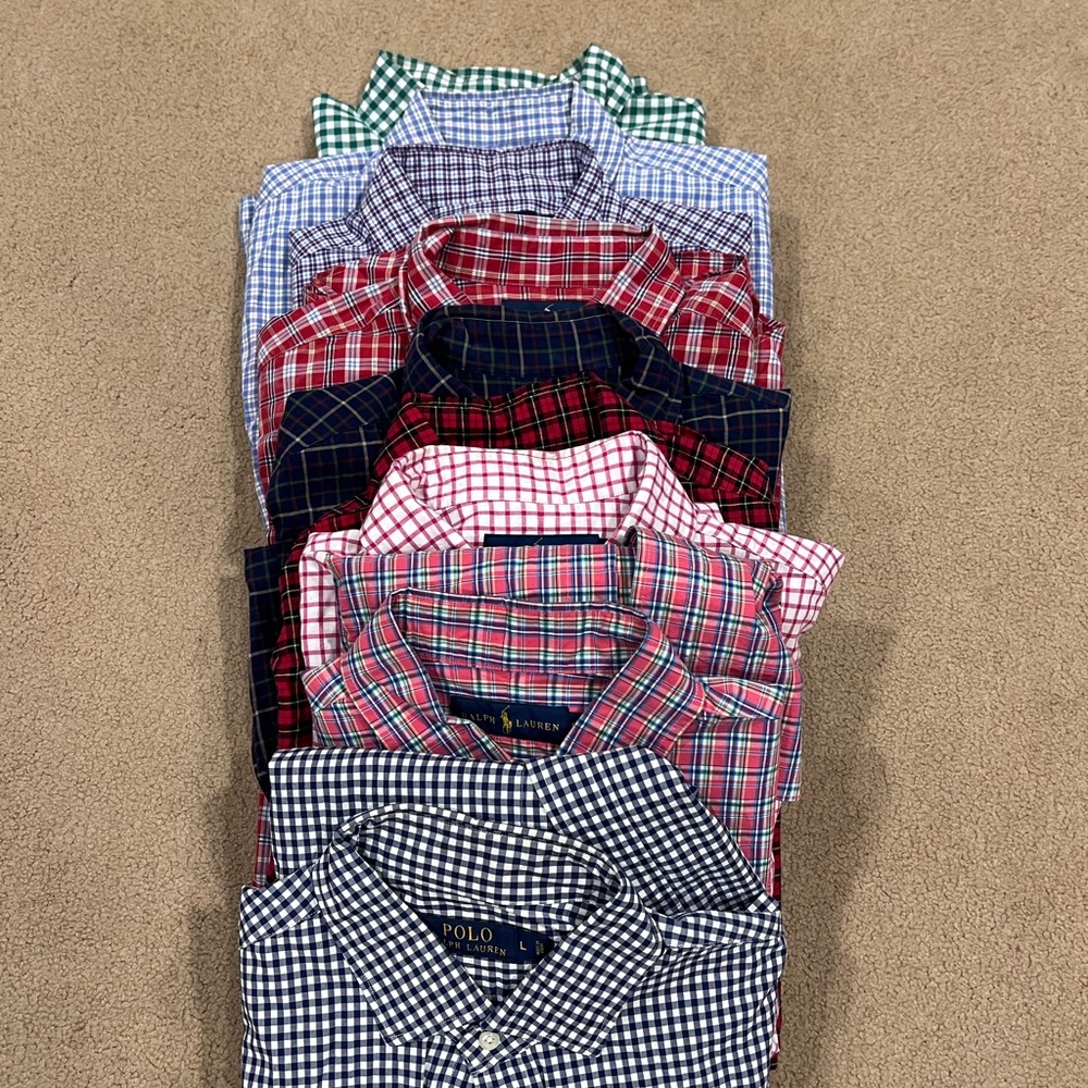 Selling “9” L/S Ralph Lauren Polo button up shirts; LOTS
